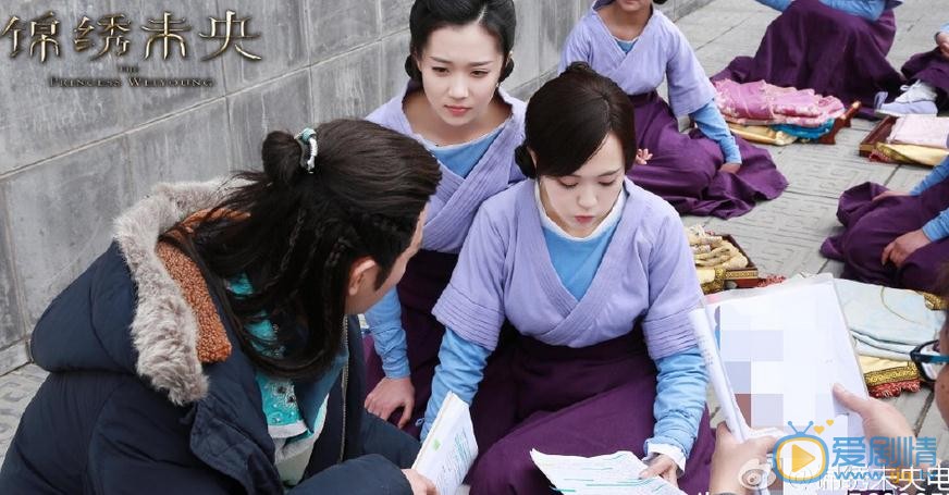 《锦绣未央》幕后片场照曝光 原来唐嫣这么拼（组图）
