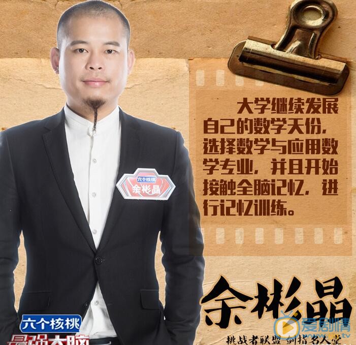 最强大脑挑战分形的余彬晶是谁?霸道总裁余彬晶竟是世界记忆大师?