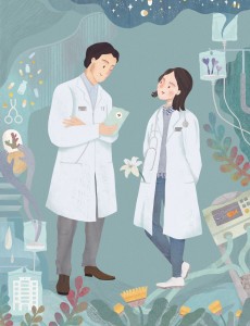 外科风云曝“漫画”版海报 靳东白百何可爱到爆 男神也有逗逼面