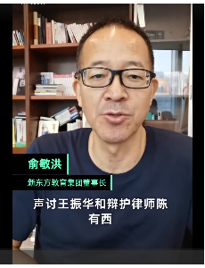 俞敏洪谈王振华猥亵儿童案，罪名成立就应该重判